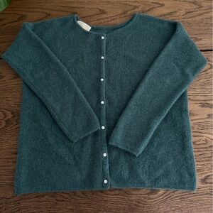 Sezane Gaspard cardigan in sage green